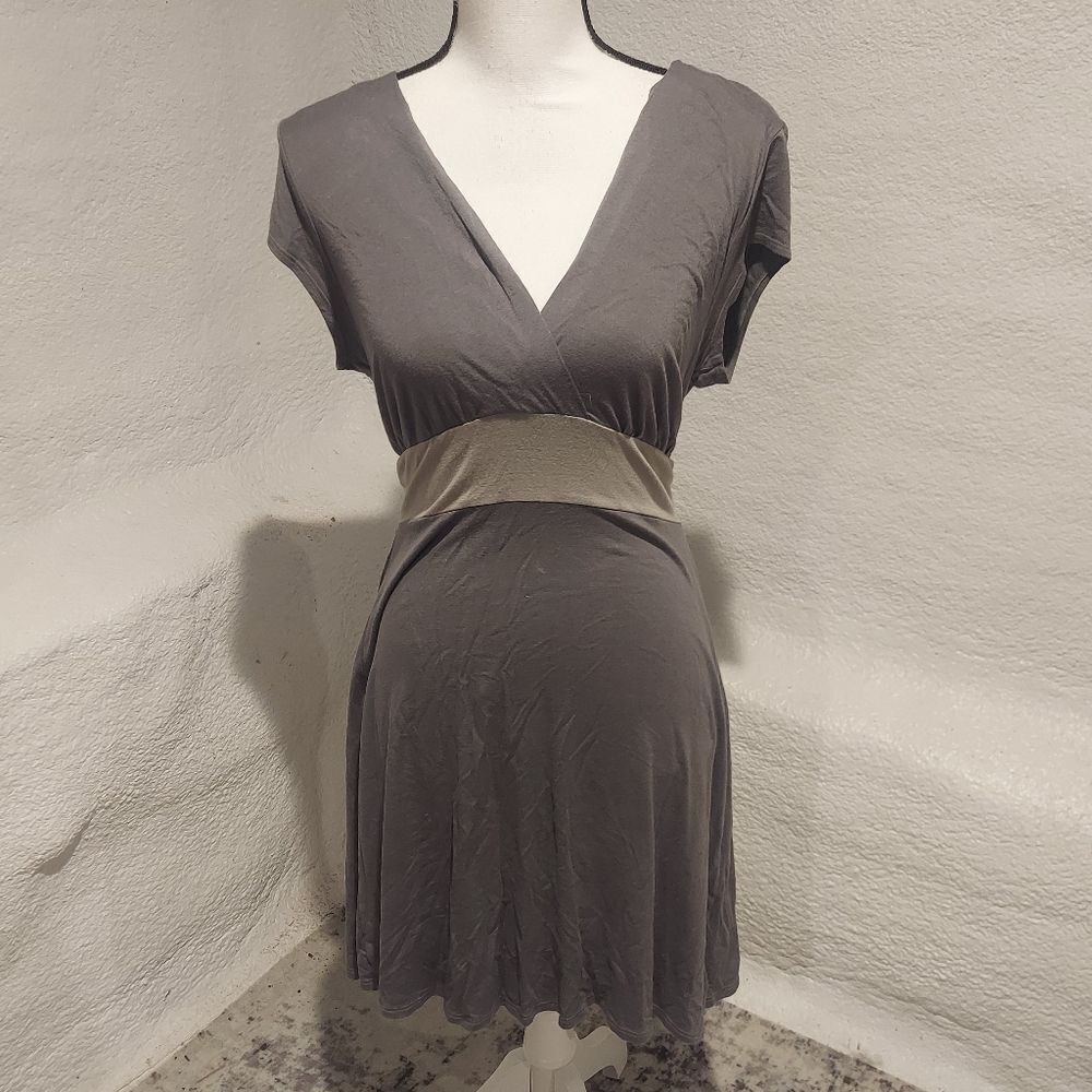 WHITE House Black Market Dress Gray Womens Size Medium - Picture 2 of 6